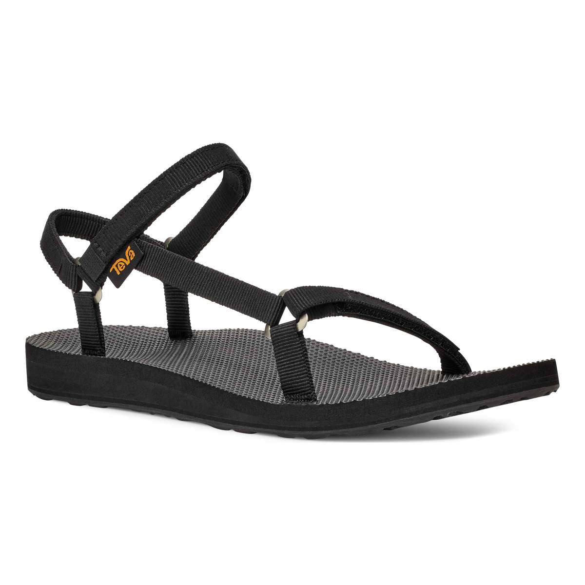 Teva Original Universal Slim women's sandal in Black, angle view