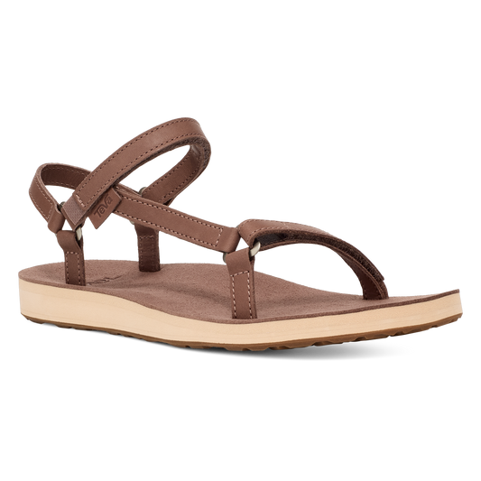 Teva Original Universal Slim Leather women's sandal in Acorn, angle view