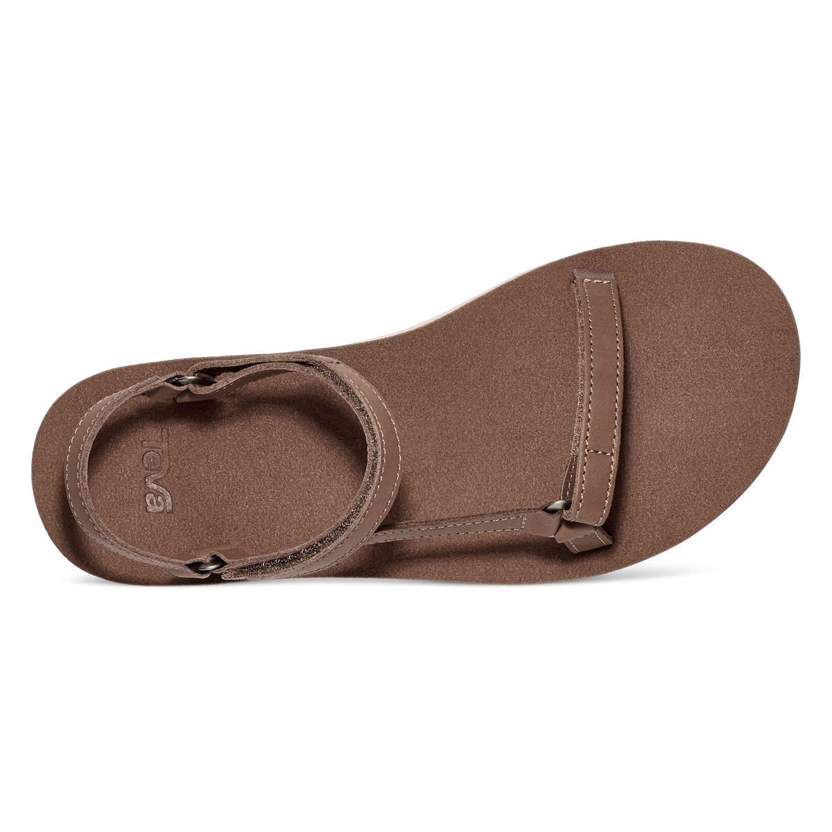 Teva Original Universal Slim Leather women's sandal in Acorn, top view
