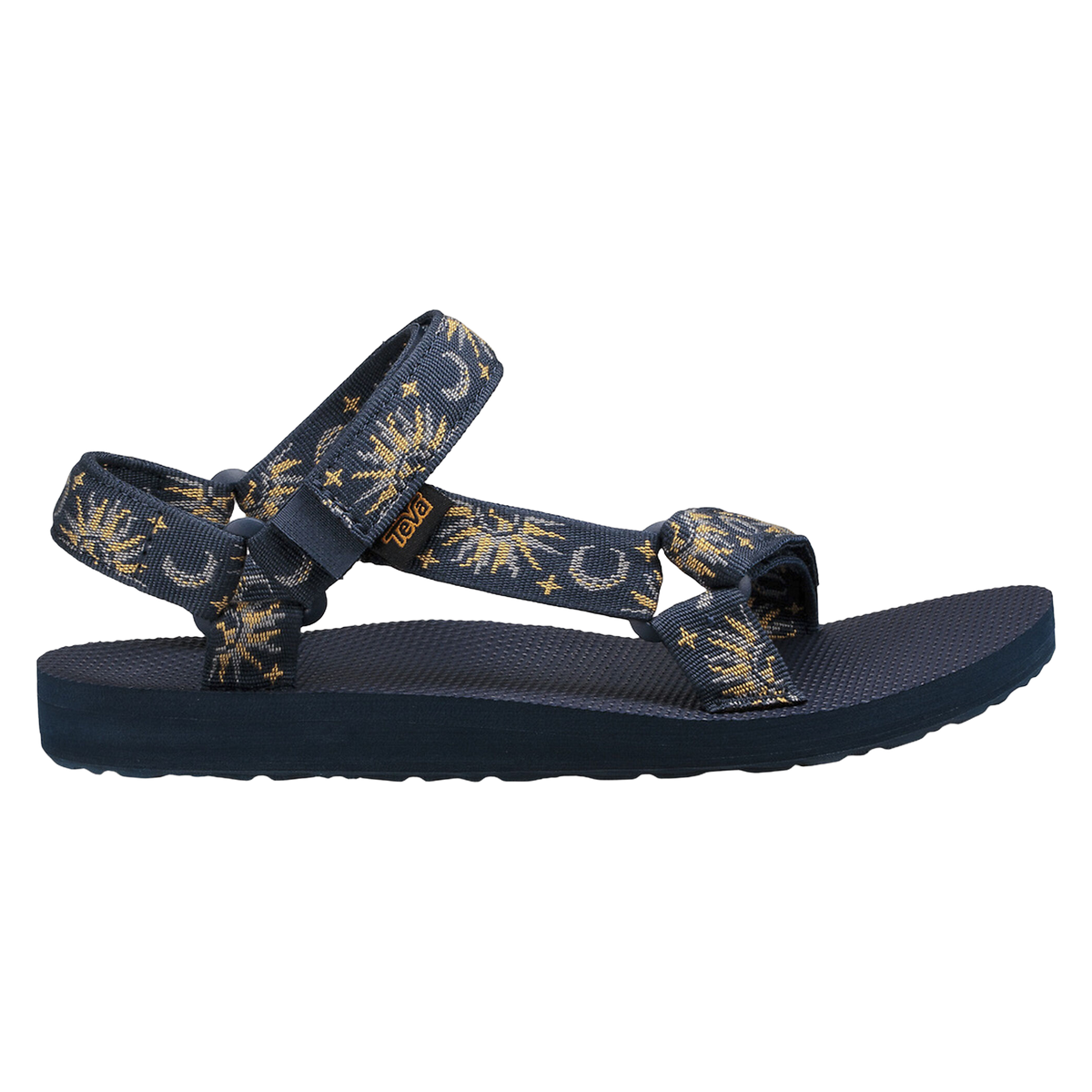 Teva Original Universal women's sandal in Sun/Moon Insignia Blue, side view