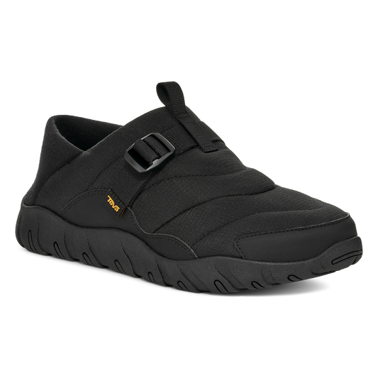 Teva ReEmber Camp men's slip-on shoe in Black, angle view