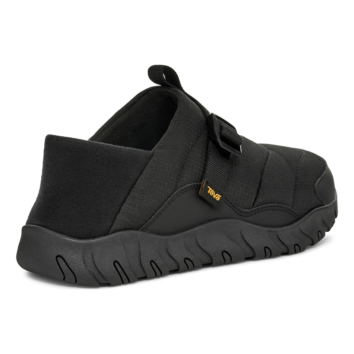 Teva ReEmber Camp women's slip-on shoe in Black, back angle