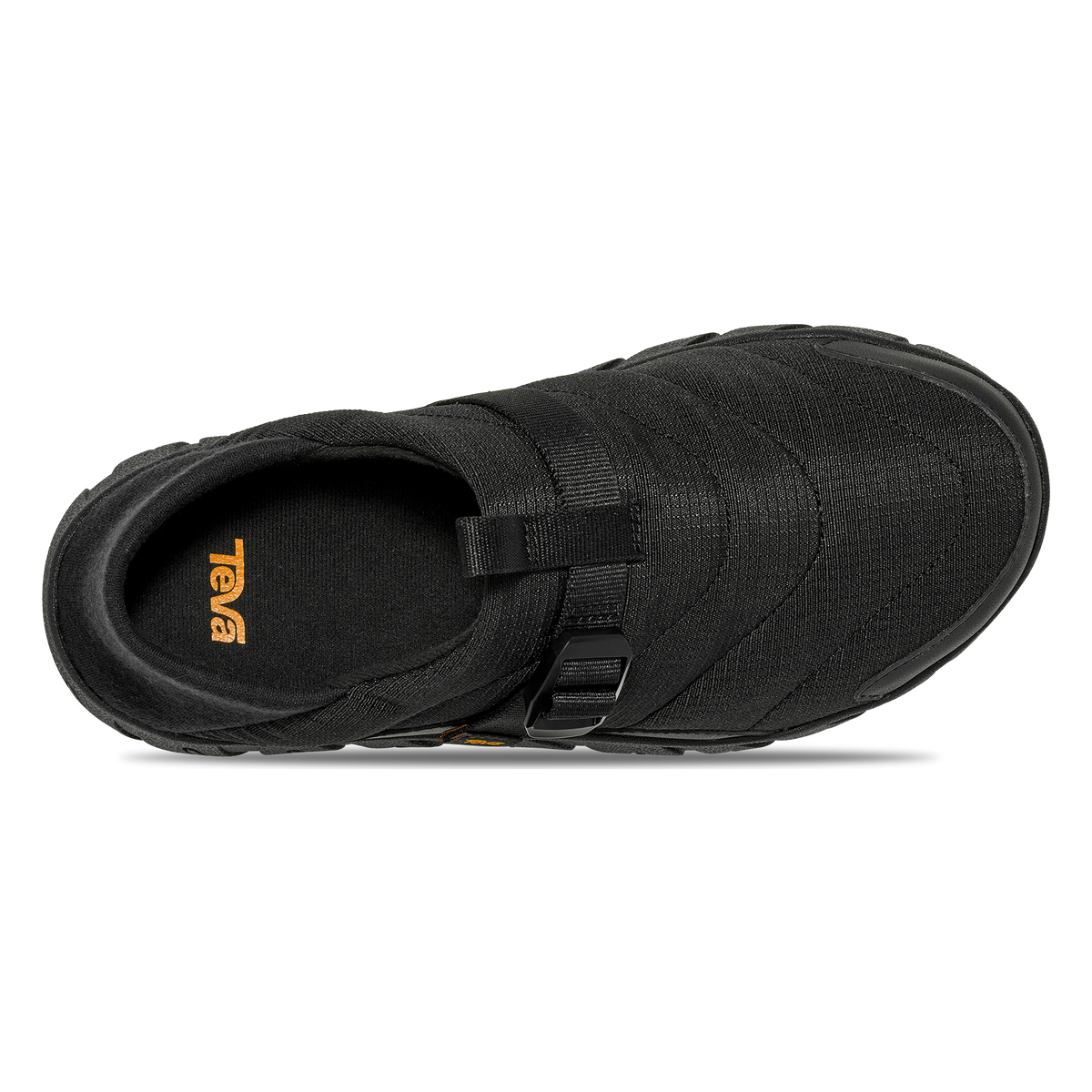 Teva ReEmber Camp women's slip-on shoe in Black, top view
