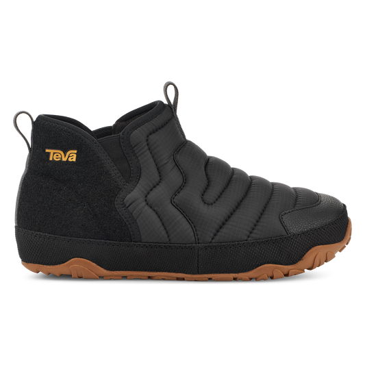 Teva ReEmber Terrain Mid women's slip-on boot in Black, side view