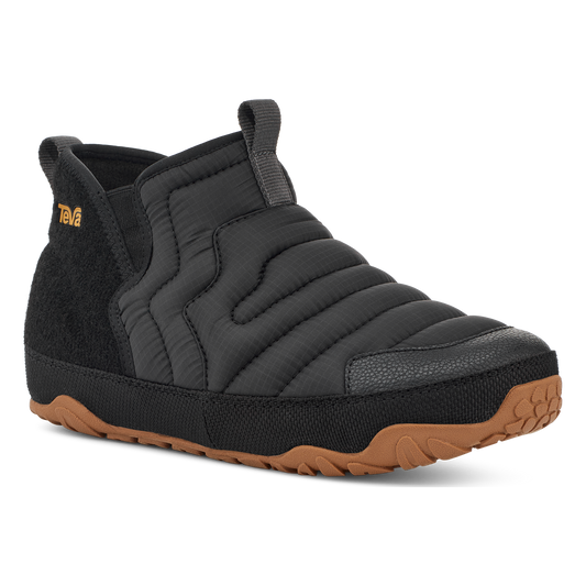 Teva ReEmber Terrain Mid women's slip-on boot in Black, angle view