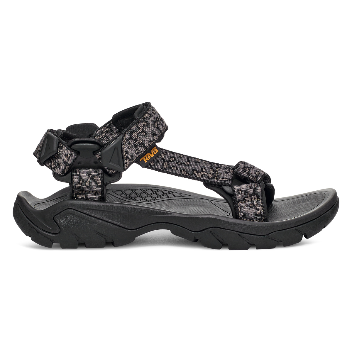 Teva Terra Fi 5 Universal men's hiking sandal in Magma Black/Grey, side view