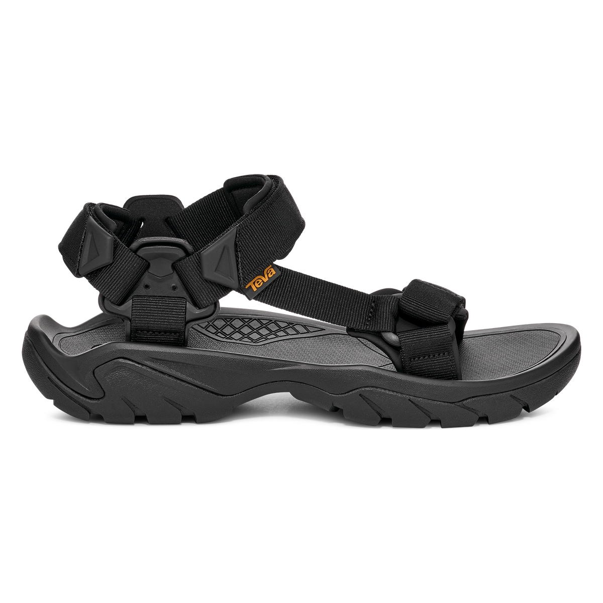 Teva Terra Fi 5 Universal men's hiking sandal in Black, side view