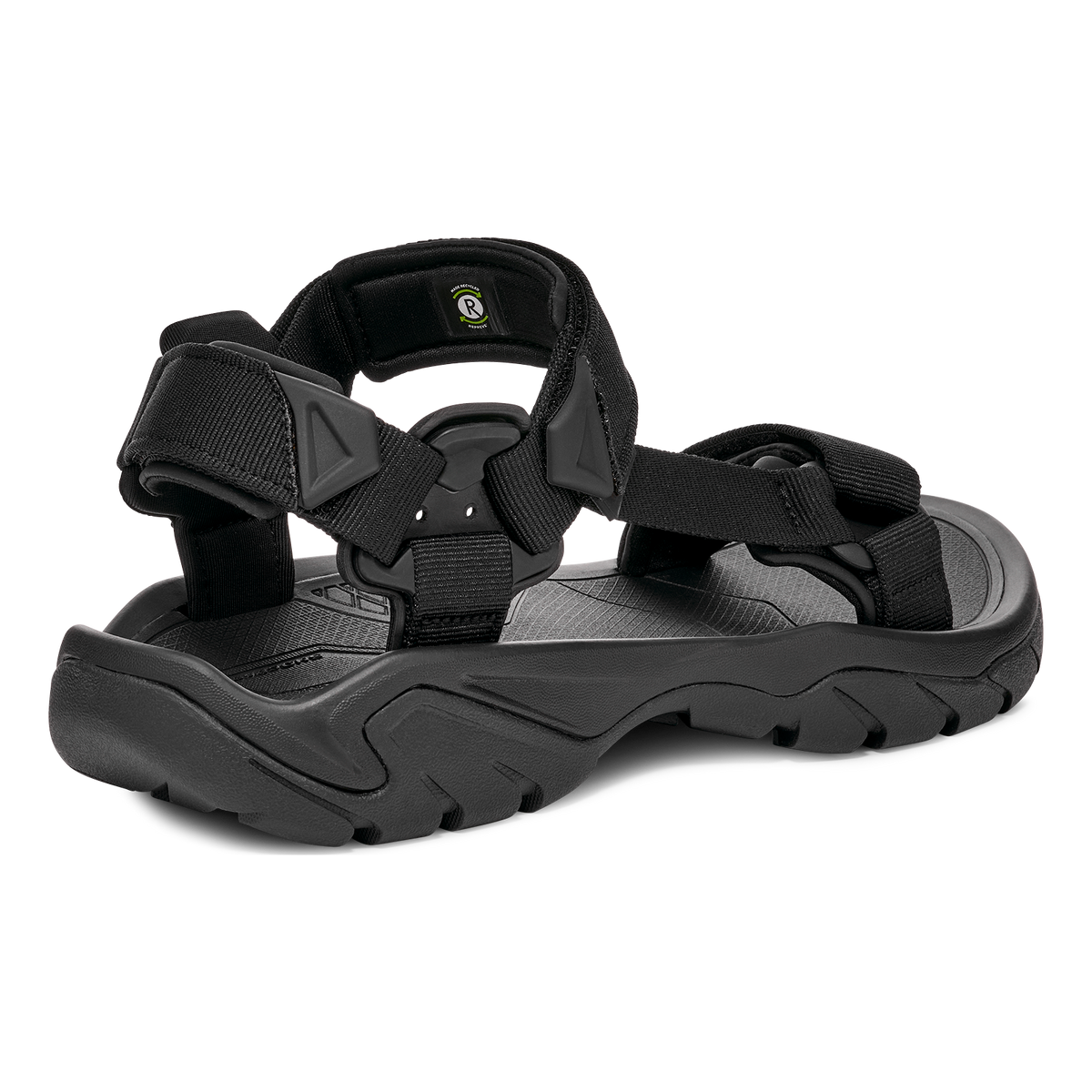 Teva Terra Fi 5 Universal men's hiking sandal in Black, back angle