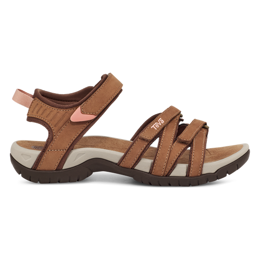 Teva Tirra Leather women's sandal in Honey Brown, side view
