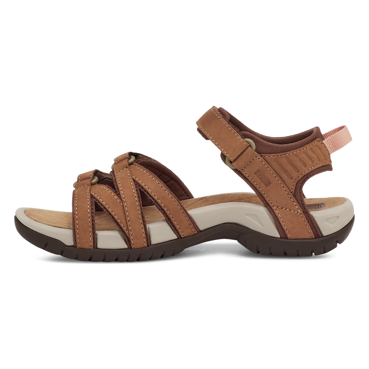 Teva Tirra Leather women's sandal in Honey Brown, inside view