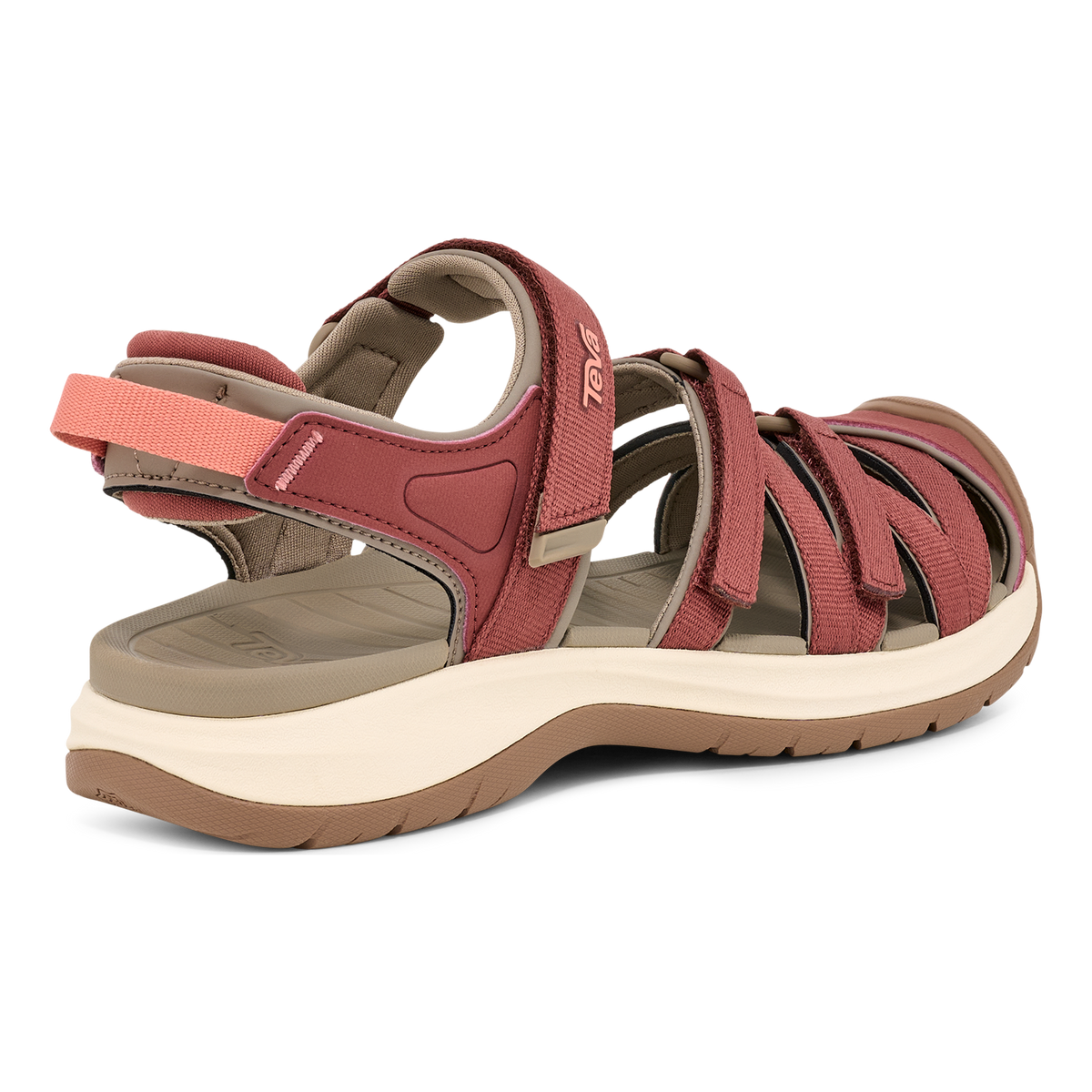 Teva Tirra Sport CT women's closed-toe sandal in Mahogany, back angle