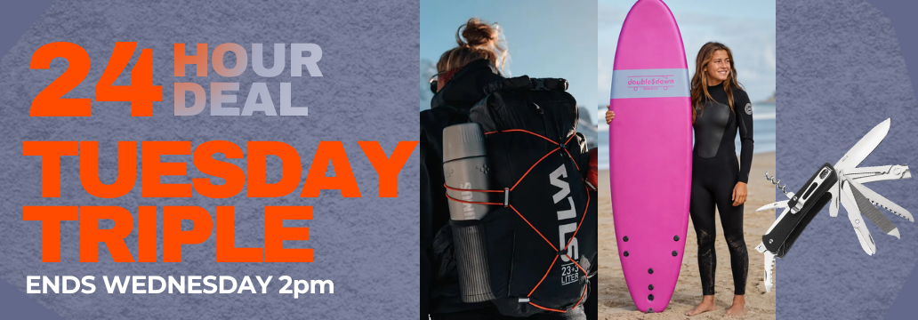 24 hour deal: Tuesday Triple. Silva pack, Seadog softboard and Ruike knife. Ends Wednesday 2pm.